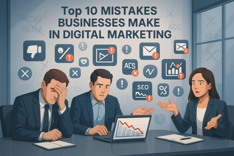 Top 10 Mistakes Businesses Make in Digital Marketing