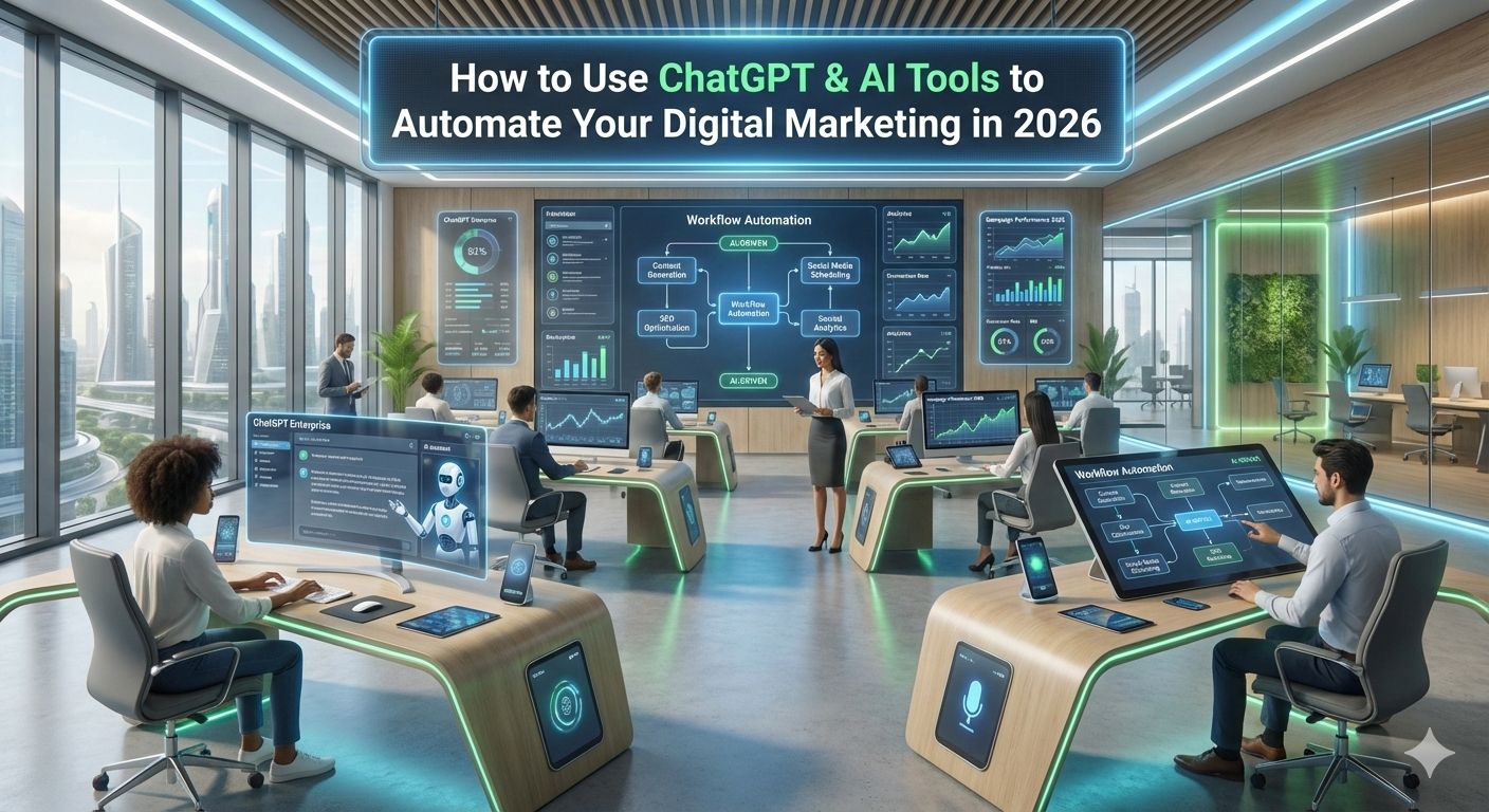You are currently viewing How to Use ChatGPT & AI Tools to Automate Your Digital Marketing in 2026