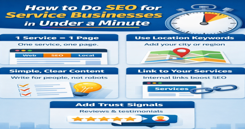 How to Do SEO for Service Businesses in Under a Minute