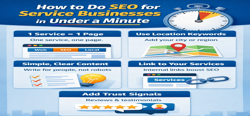 You are currently viewing How to Do SEO for Service Businesses in Under a Minute
