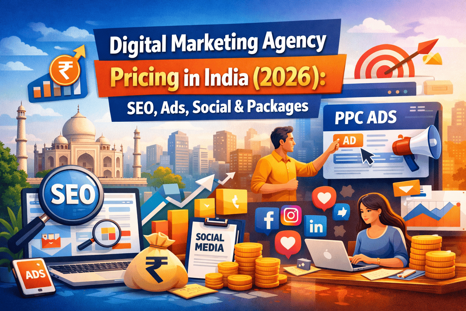 You are currently viewing Digital Marketing Agency Pricing in India (2026): SEO, Ads, Social & Packages