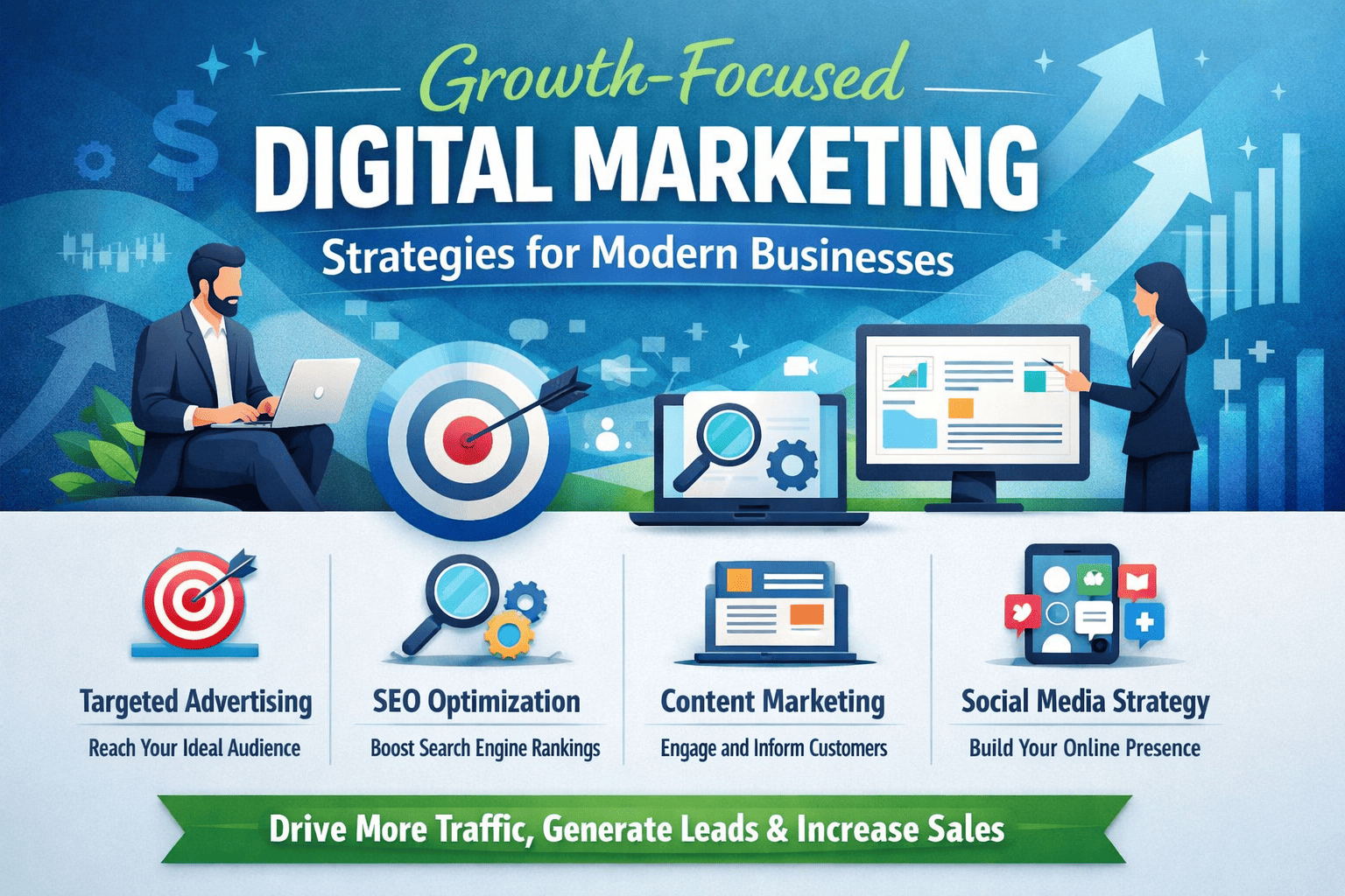 You are currently viewing Growth-Focused Digital Marketing Strategies for Modern Businesses