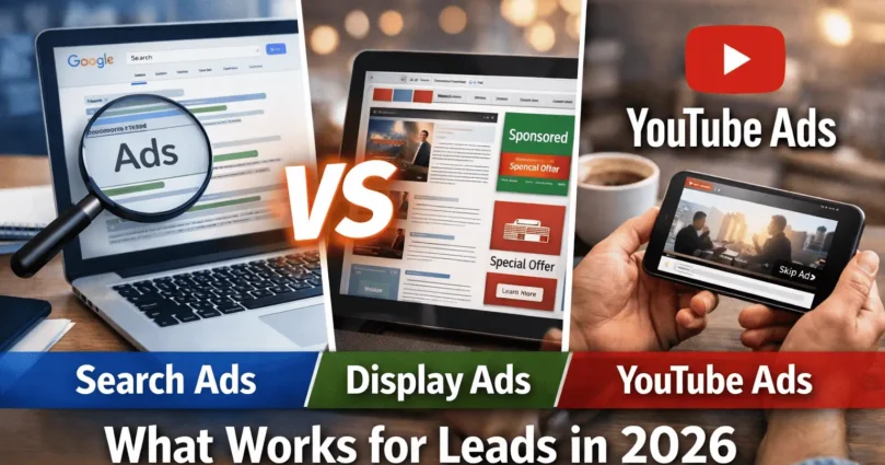Search vs Display vs YouTube Ads: What Works for Leads in 2026
